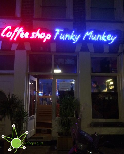 The storefront of Funky Munkey in Amsterdam